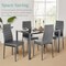 Best Choice Products 5-Piece Kitchen Dining Table Set w/ Glass Tabletop, 4 Faux Leather Chairs